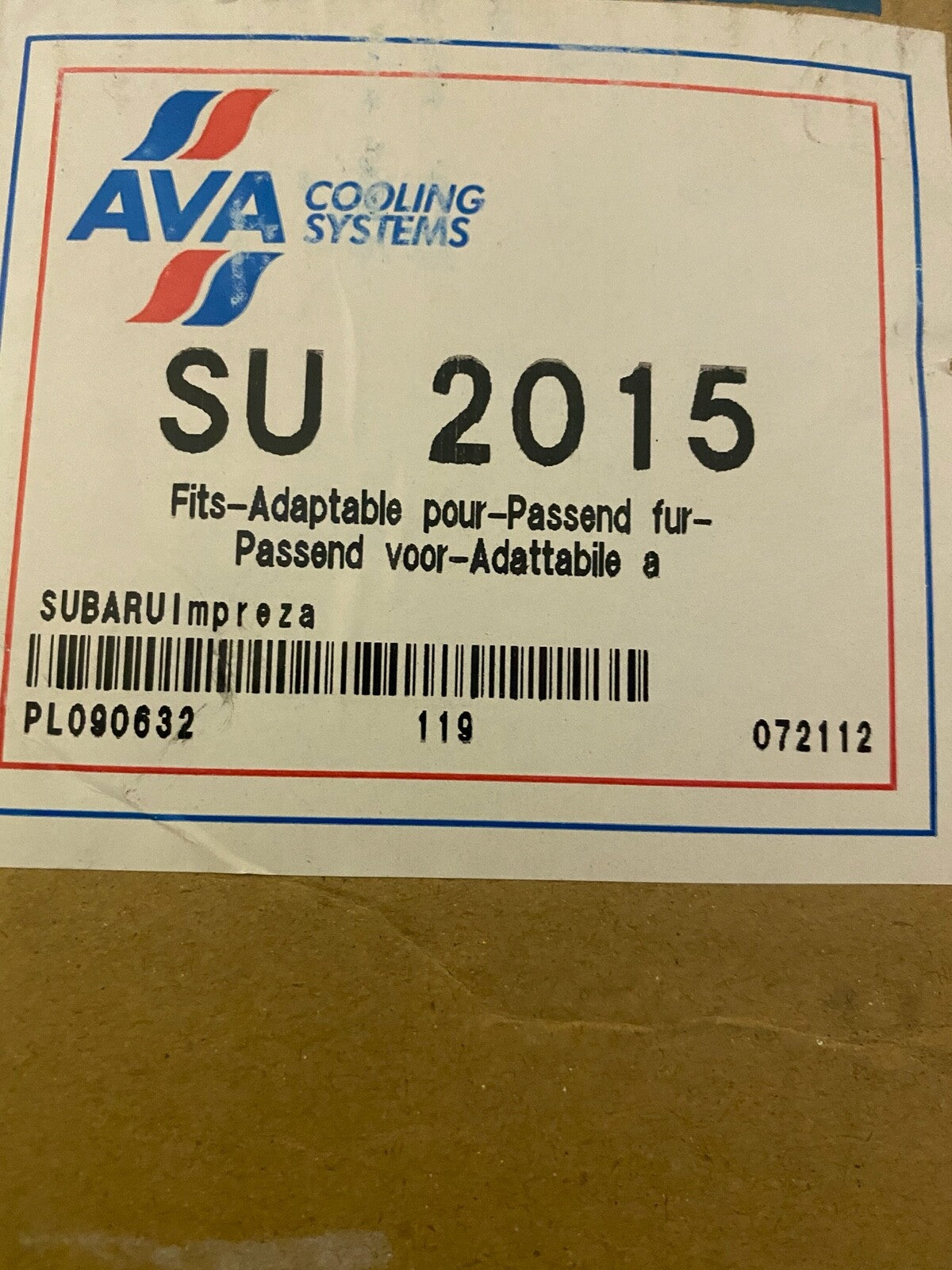 AVA SU2015 Radiator fits Subaru Impreza