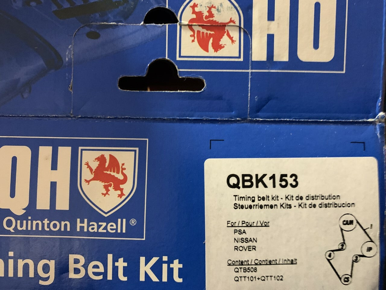 QH QBK153 Timing Belt Kit fits Citroen Peugeot Rover