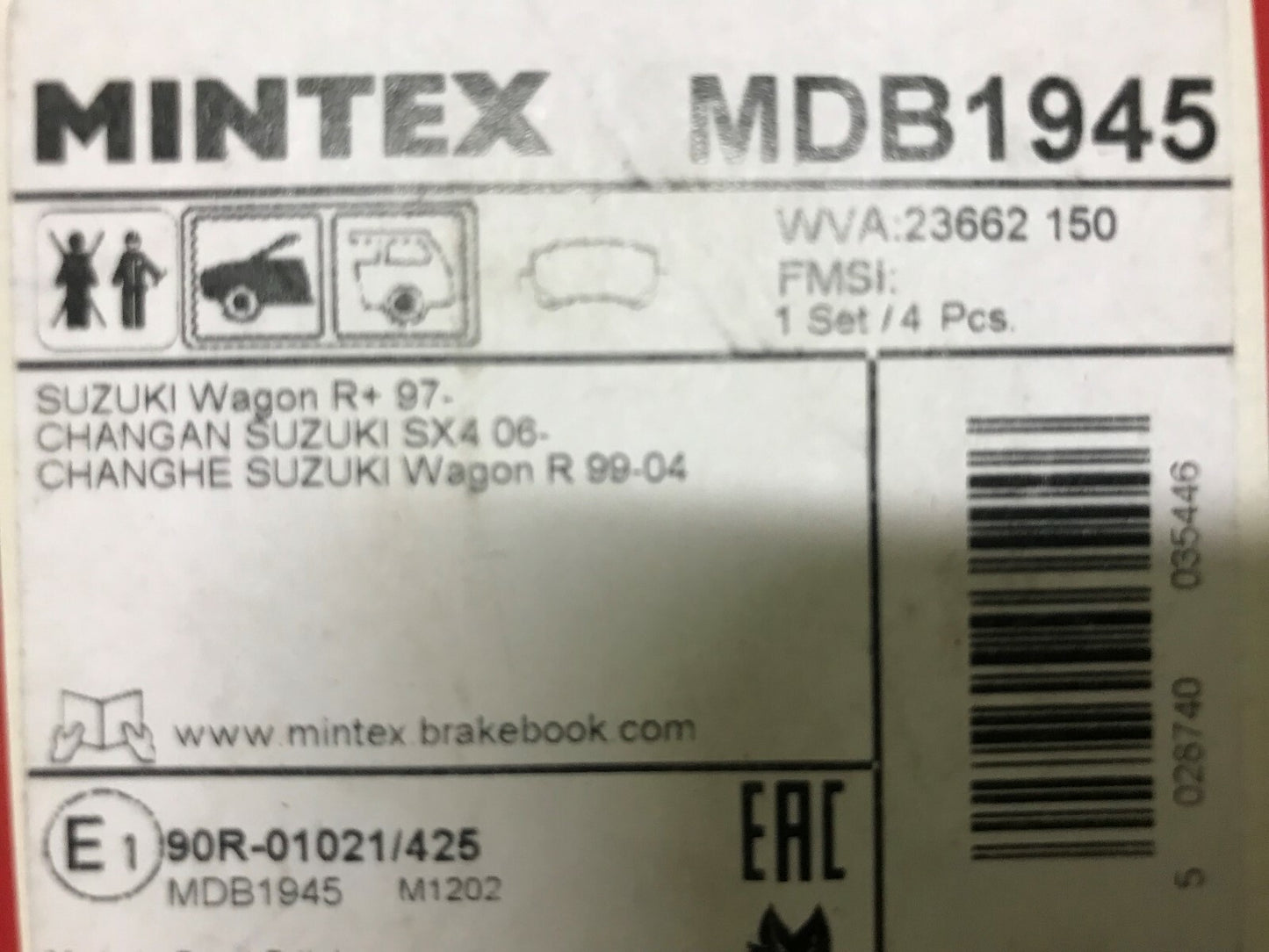 Suzuki Station R+ Mintex MDB1945 Brake Pad Set