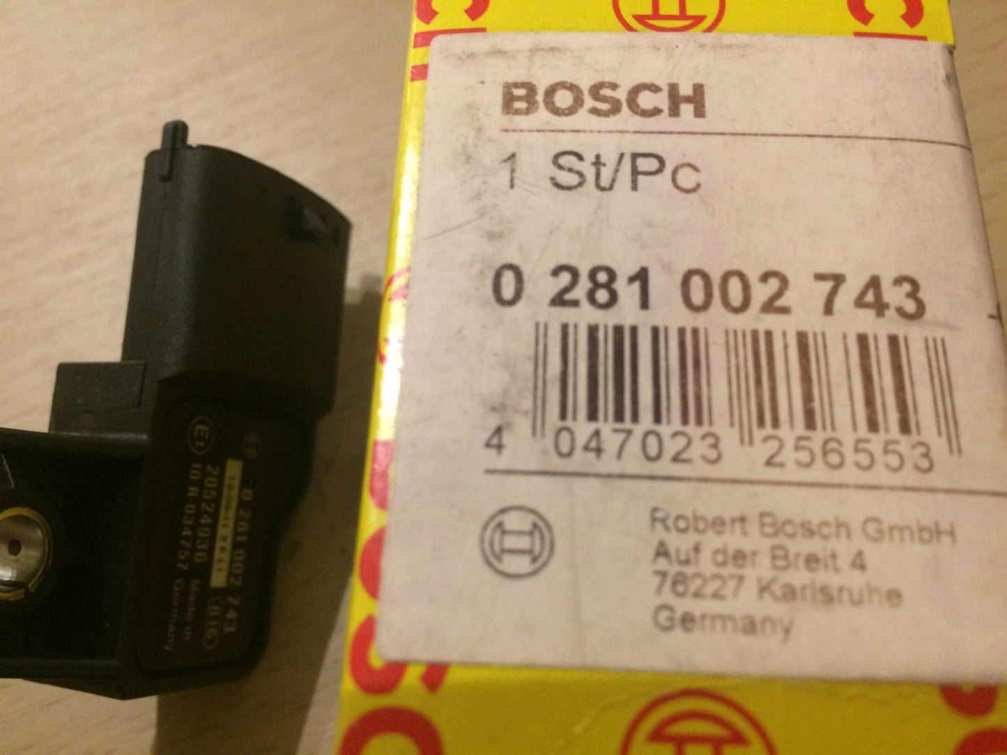 MAP Sensor/Intake Manifold/Boost Pressure 0281002743 Fiat VW Renault Iveco Volvo