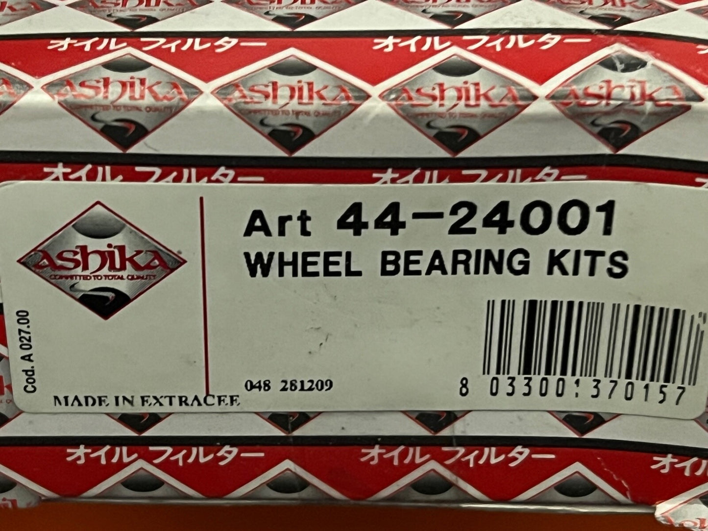 44-24001 Ashika Wheel Bearing fits Honda Accord Prelude Acty Accord
