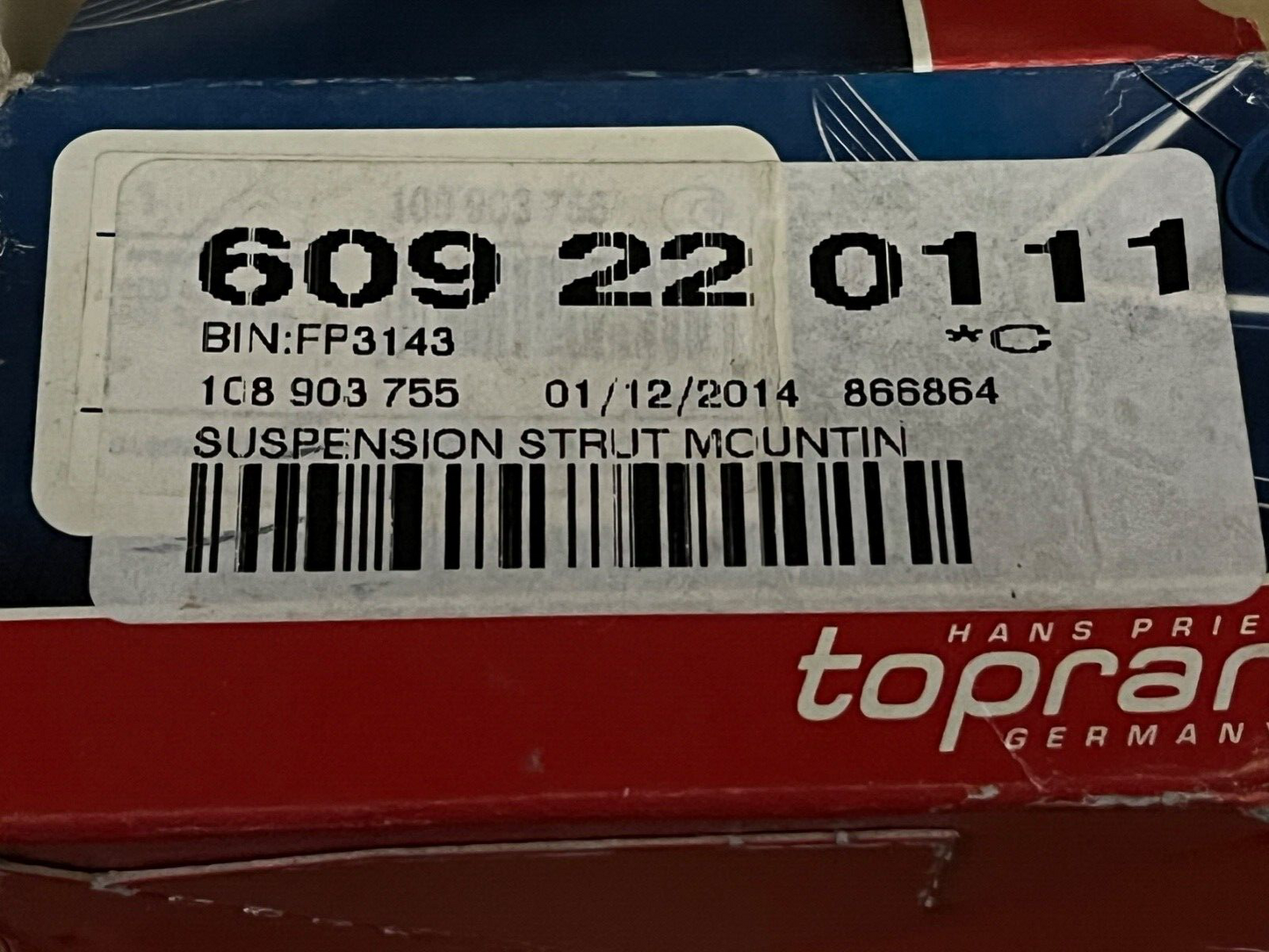Topran 108903755 Top Strut Mount fits Mercedes Sprinter
