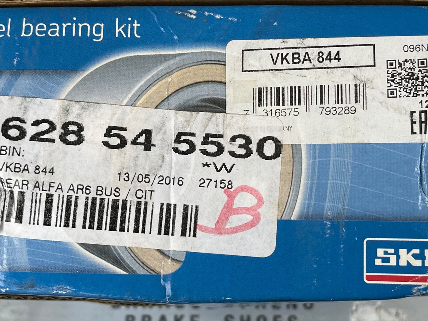 SKF VKBA844 Wheel Bearing Kit Rear Alfa Romeo Citroen Fiat Peugeot