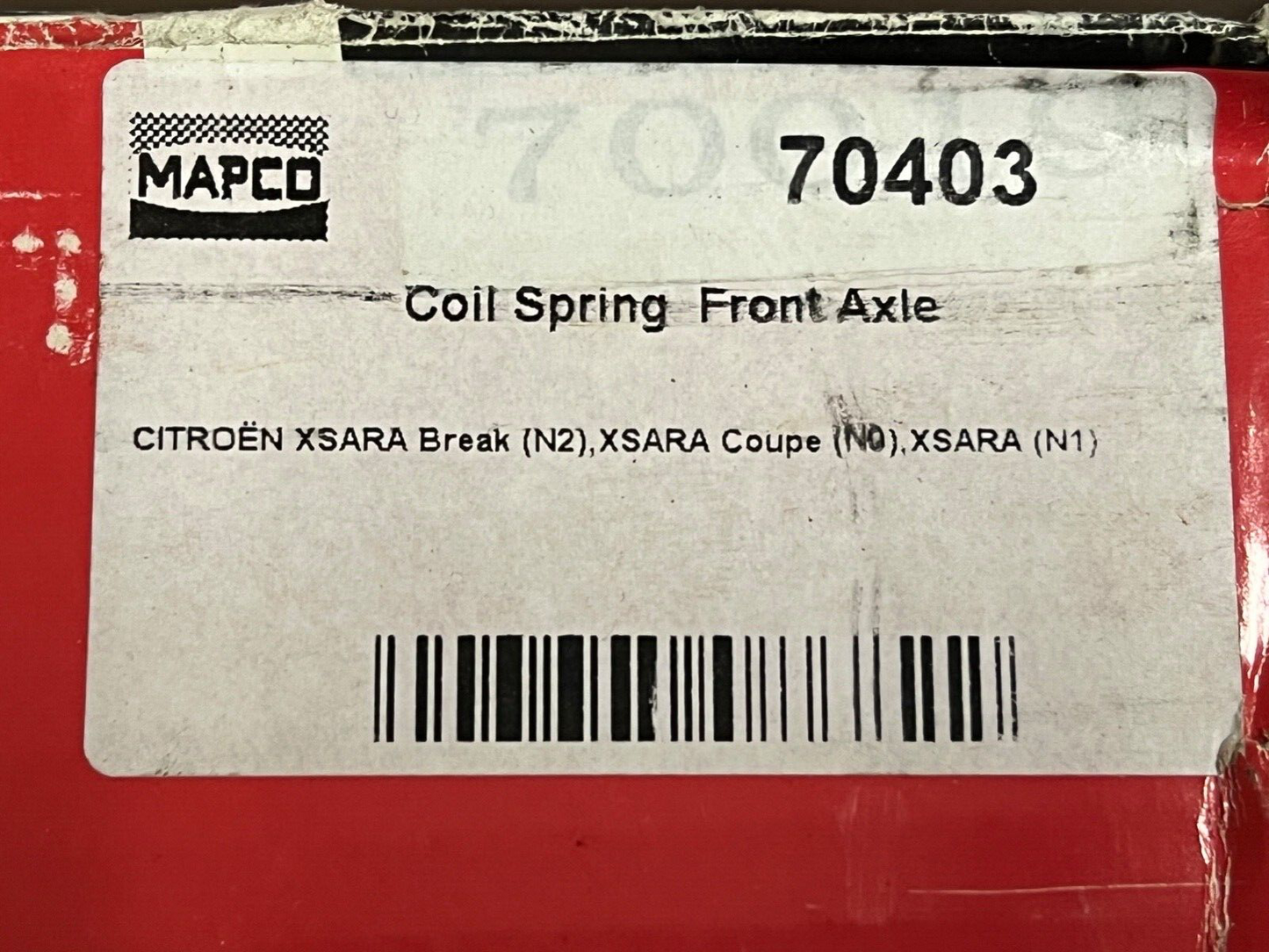 Mapco 70403 Front Coil Spring fits Citroen Xsara