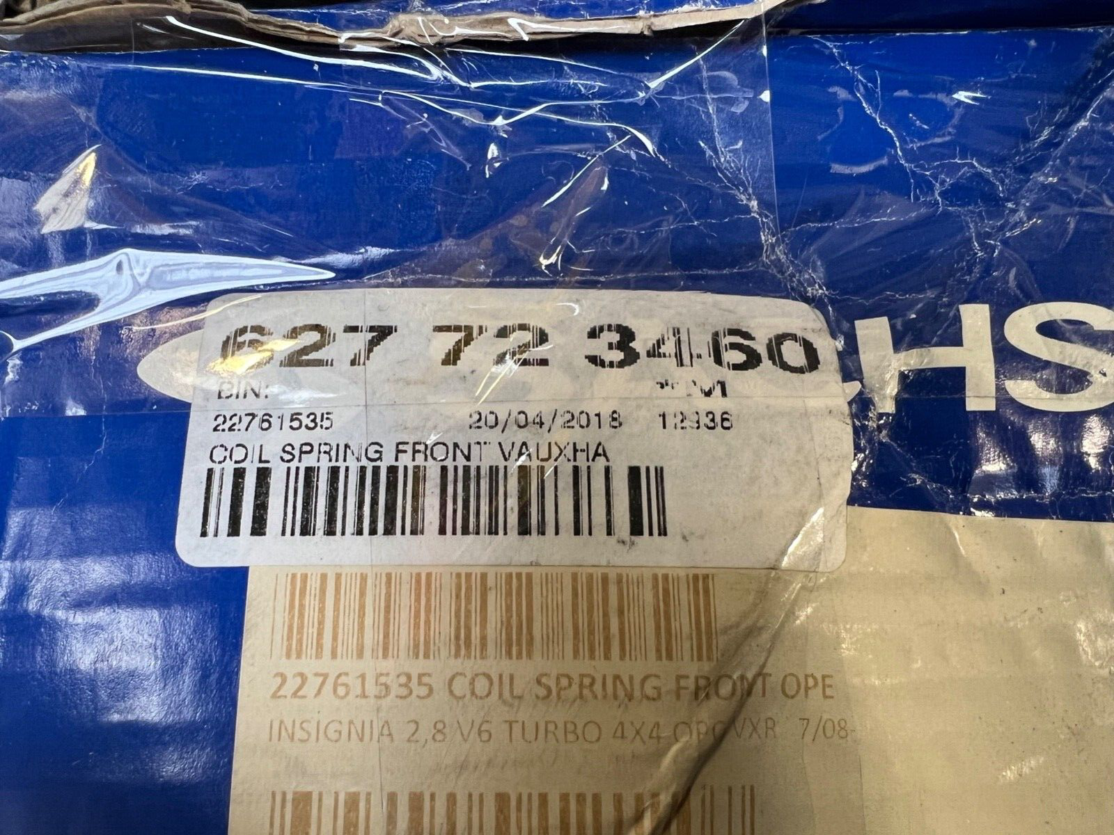 SACHS 22761535 FRONT COIL SPRING fits Vauxhall Insignia 2.8 v6 Turbo 4x4