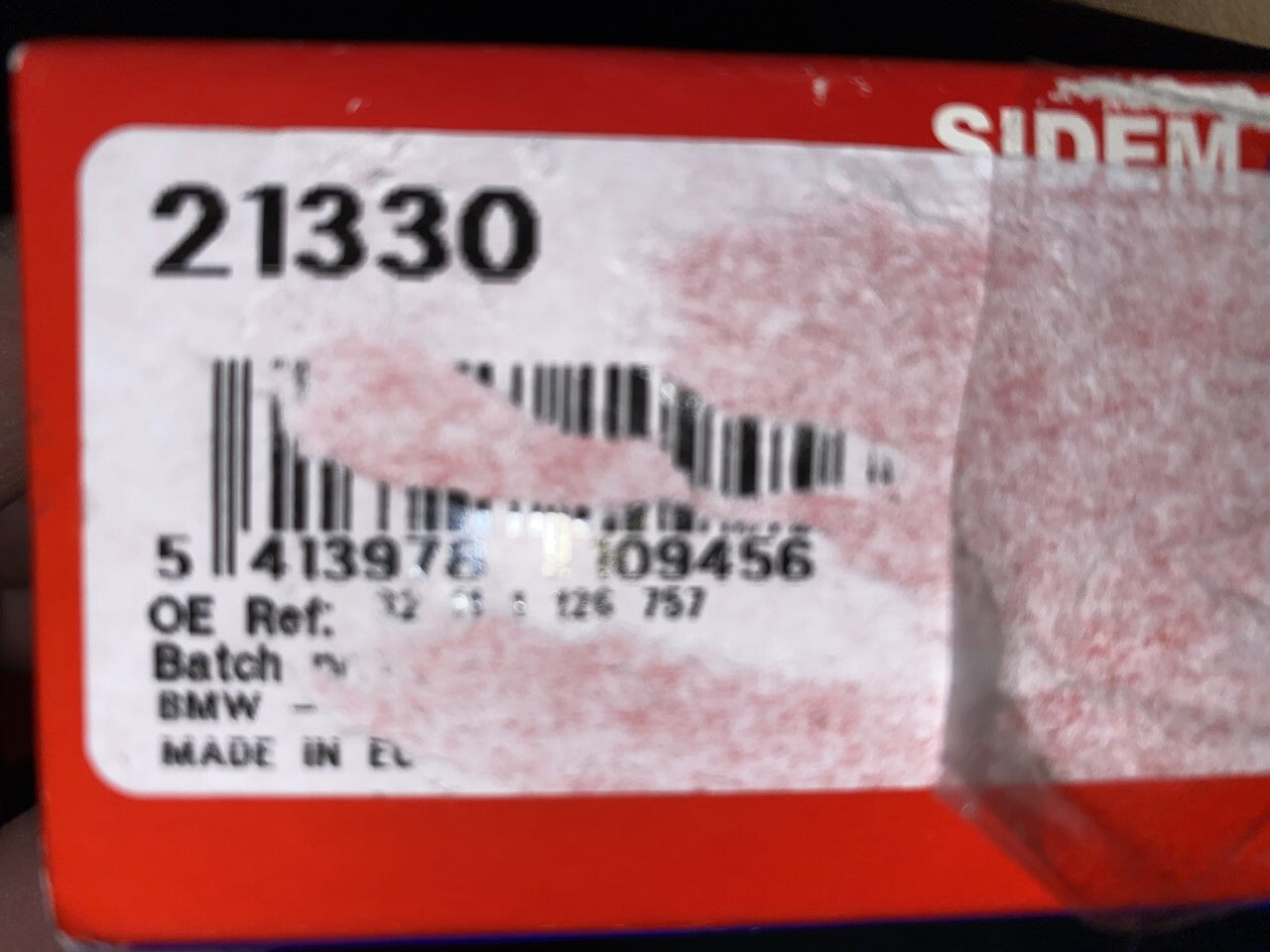 Sidem 21330 Tie Rod End fits BMW