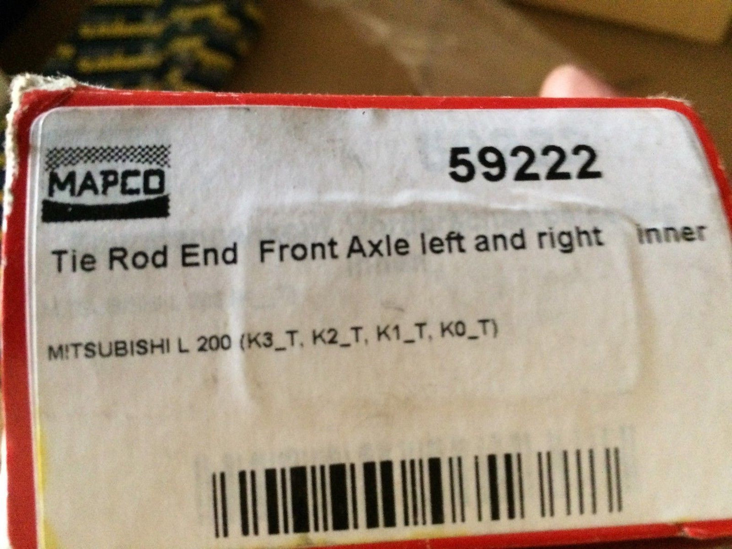 Inner Track Rod Left Hand Near Side Mitsubishi L200 86-96 2.5d 2.0p Mapco 59222