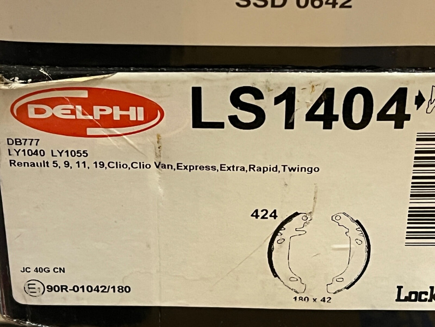 Delphi LS1404 Brake Shoe Set fits Renault 5 11 19 Clio Express Extra Rapid Twing
