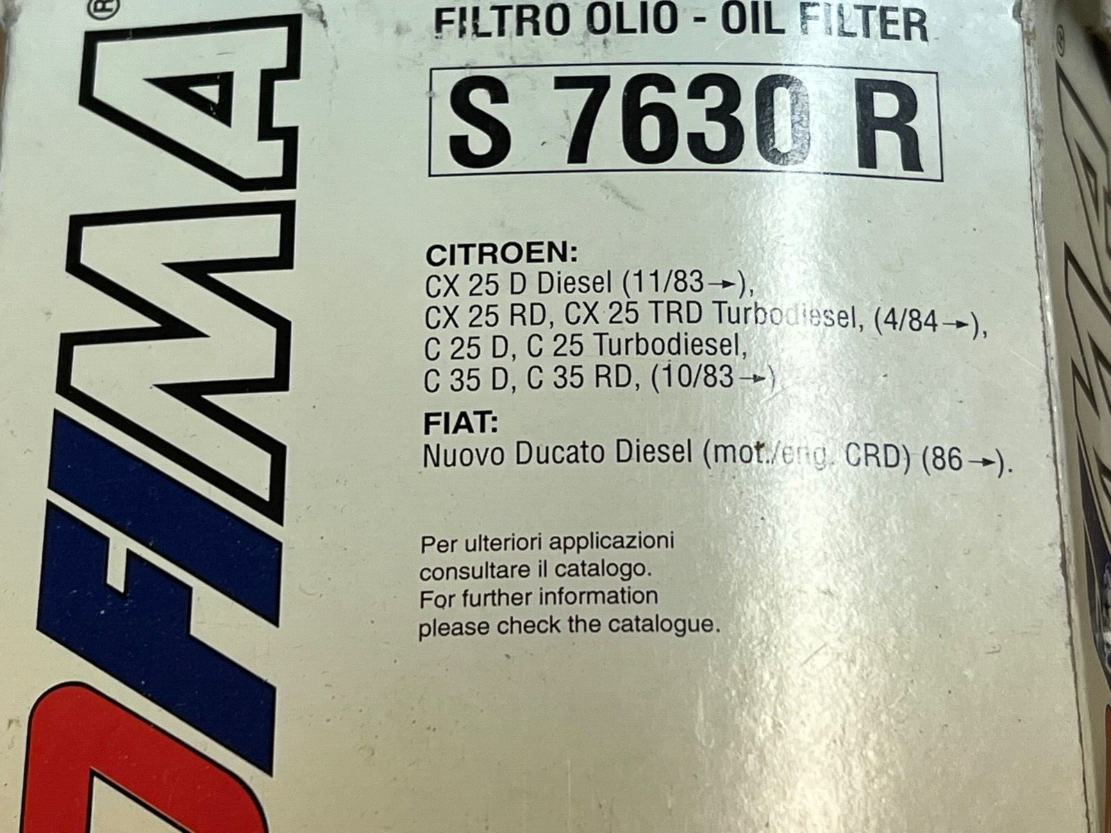 Sofia S7630R Oil Filter