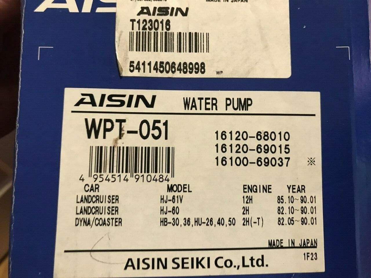 for Toyota Landcruiser Aisin WPT-051 Water Pump