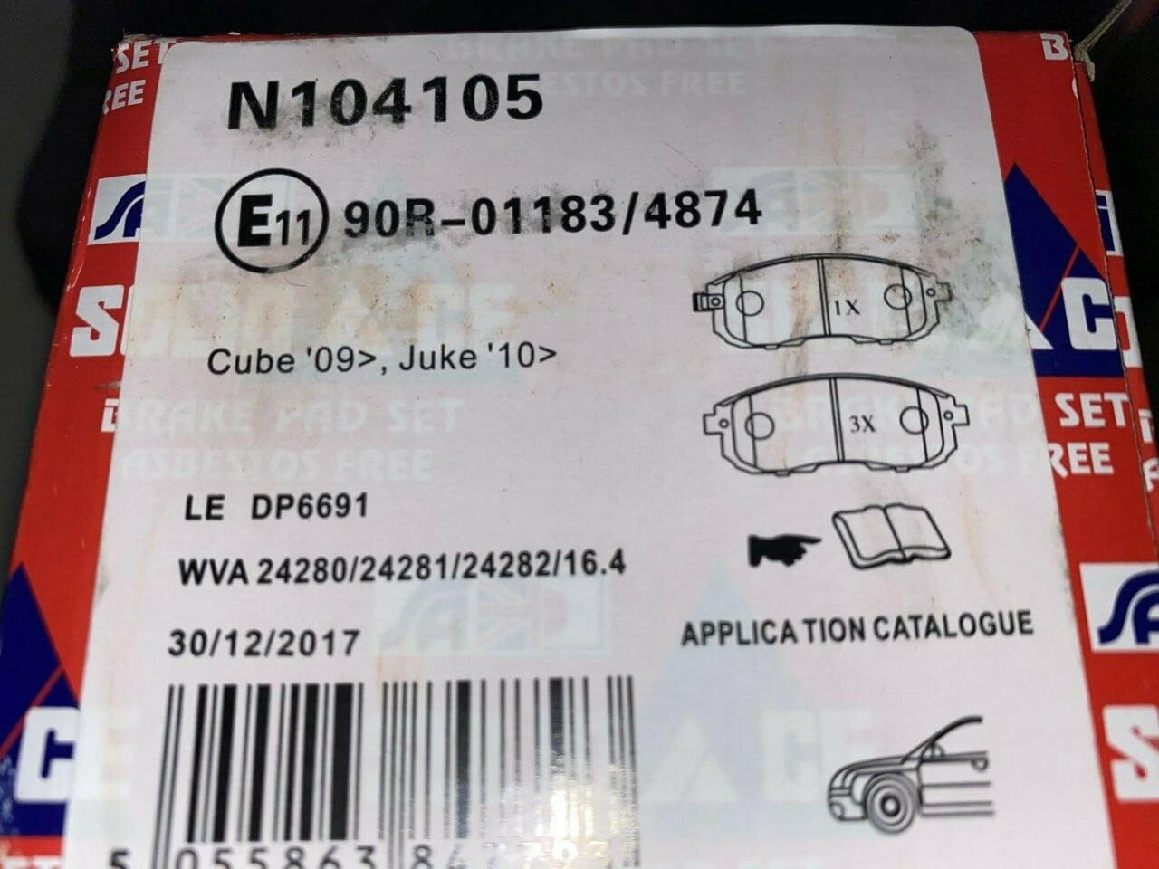 Solid Auto N104105 front Brake Pad Set