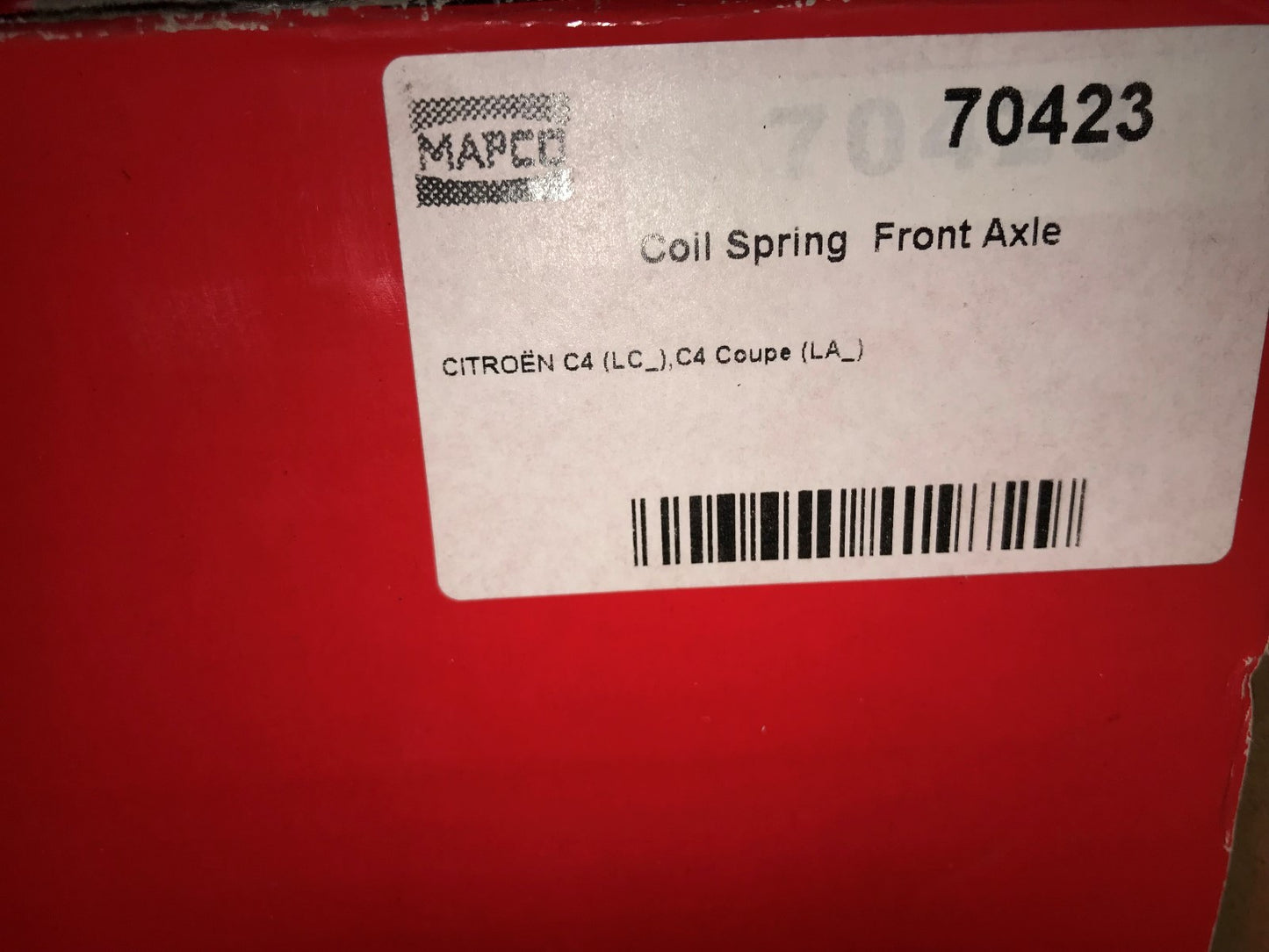 Front Coil Spring Citroen C4 Coupe 2004-2011 C4 I Hatch 2004-2010 1.4 16v 70423