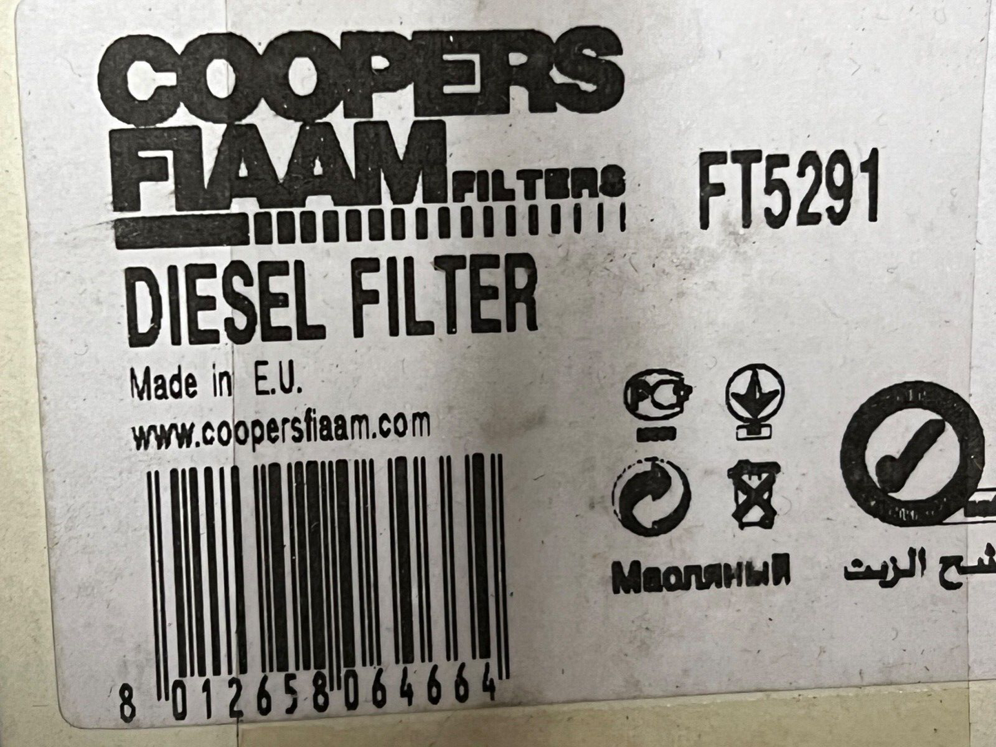 Coopers FIAAM FT5291 Diesel Fuel Filter fits BMW MG