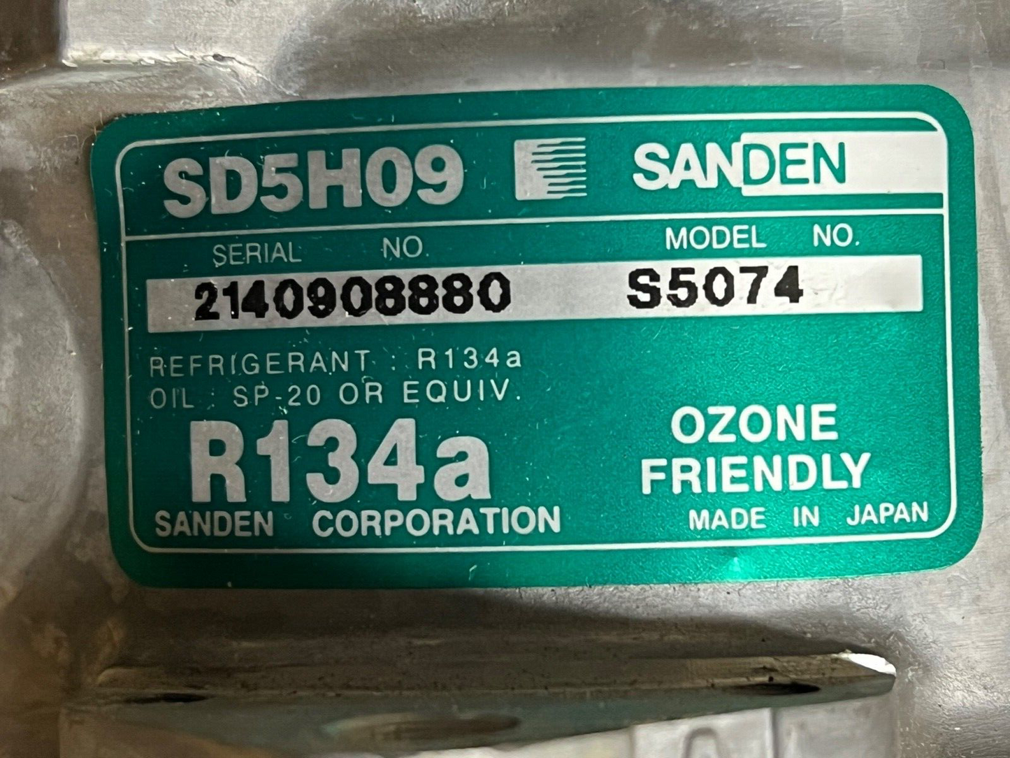 Sanden S5074 Sd5H09 Air Conditioning Compressor
