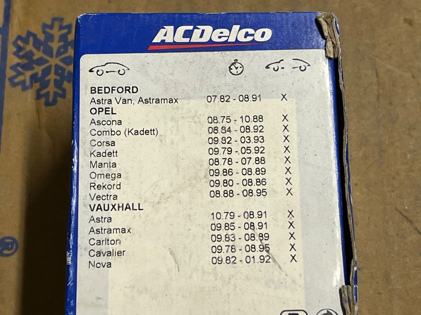 AC Delco AC426981D Front Brake Pads fits Bedford Vauxhall Astra Carlton Nova