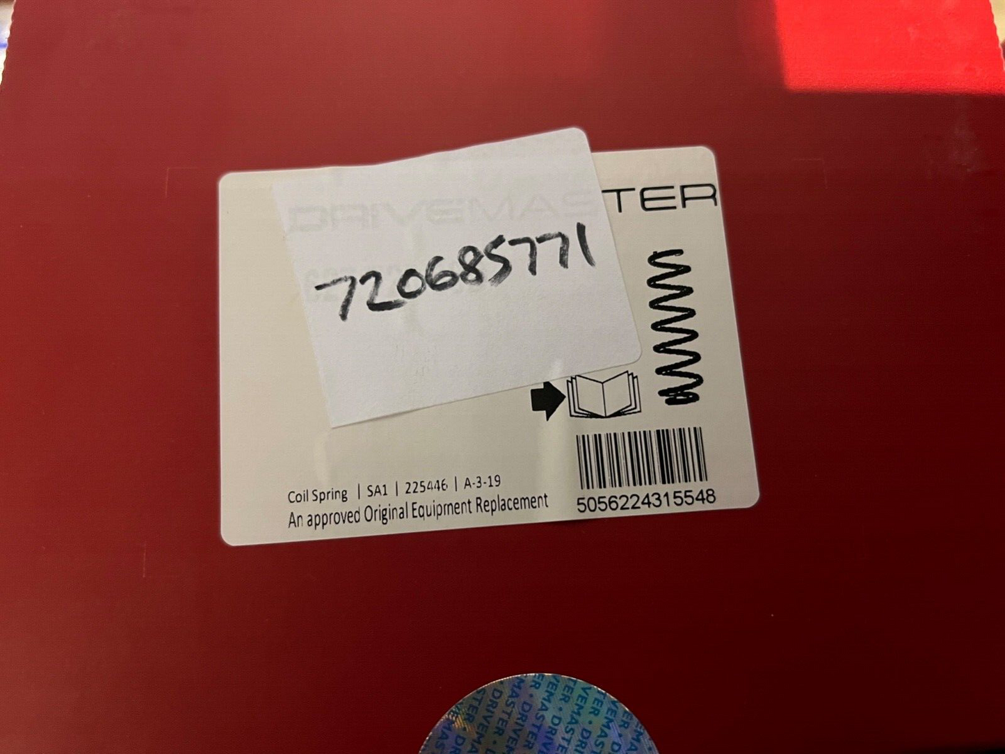 Drivemaster 720685771 Front Coil Spring fits Vauxhall Vectra MK2 Signum