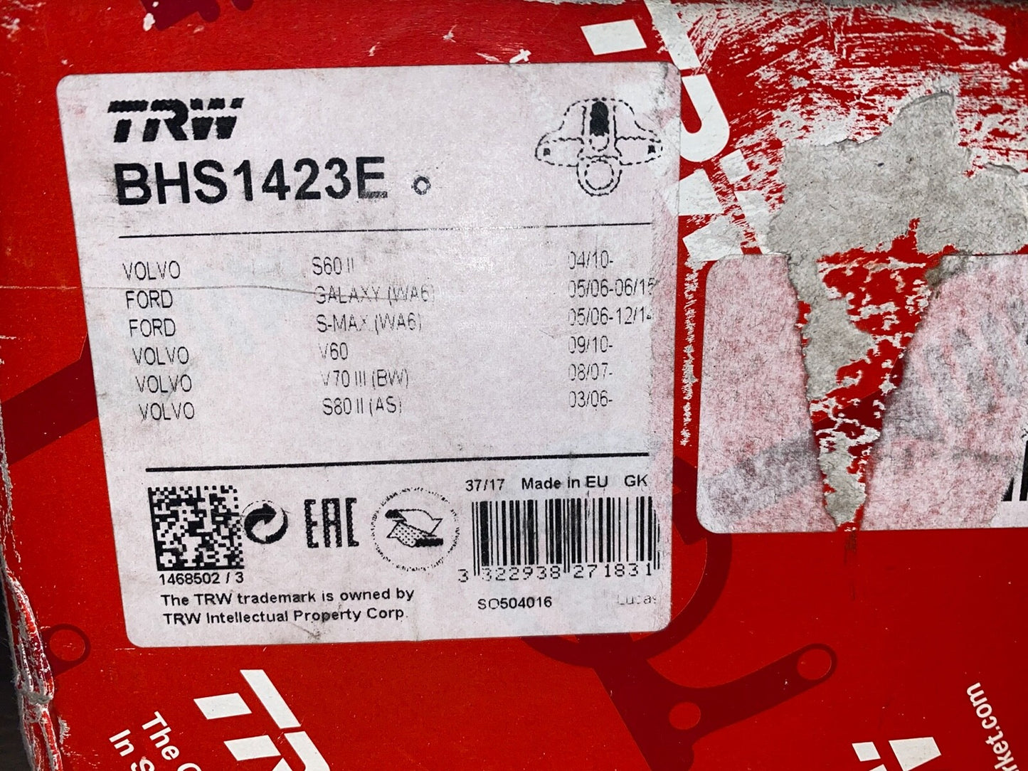 TRW BHS1423E Brake Caliper fits Ford Volvo