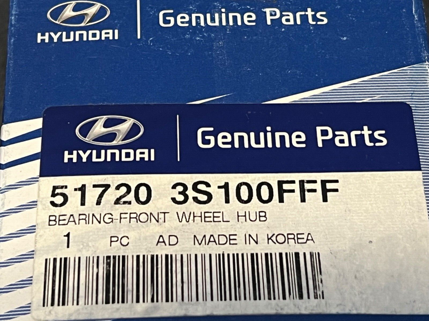 Genuine Hyundai 517203S100 Front Wheel Bearing