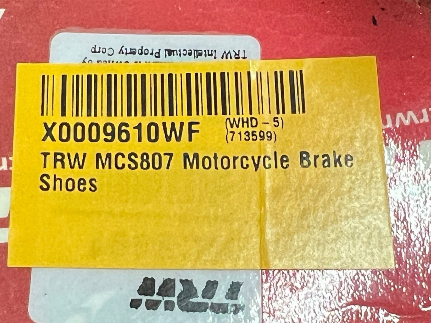 TRW MCS807 Brake Shoes Honda CB 450 S 1986-1989