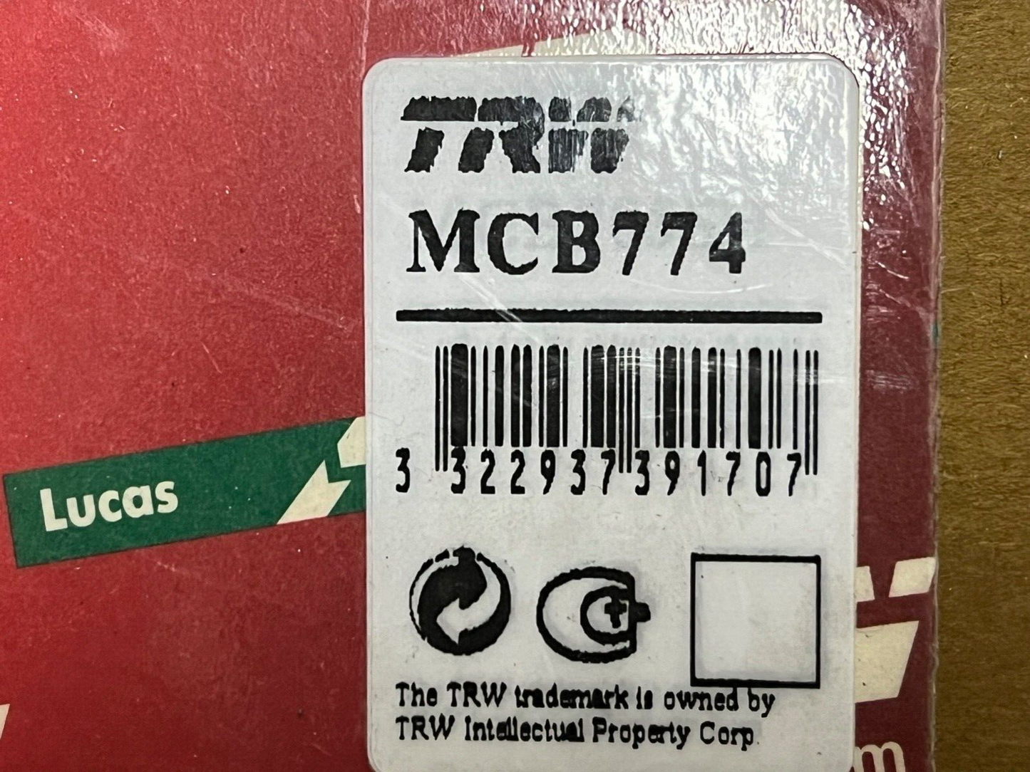 TRW MCB774 Brake Pads Yamaha NXC125 Cygnus X 04-13 / MBK YP125 Flame SFA393
