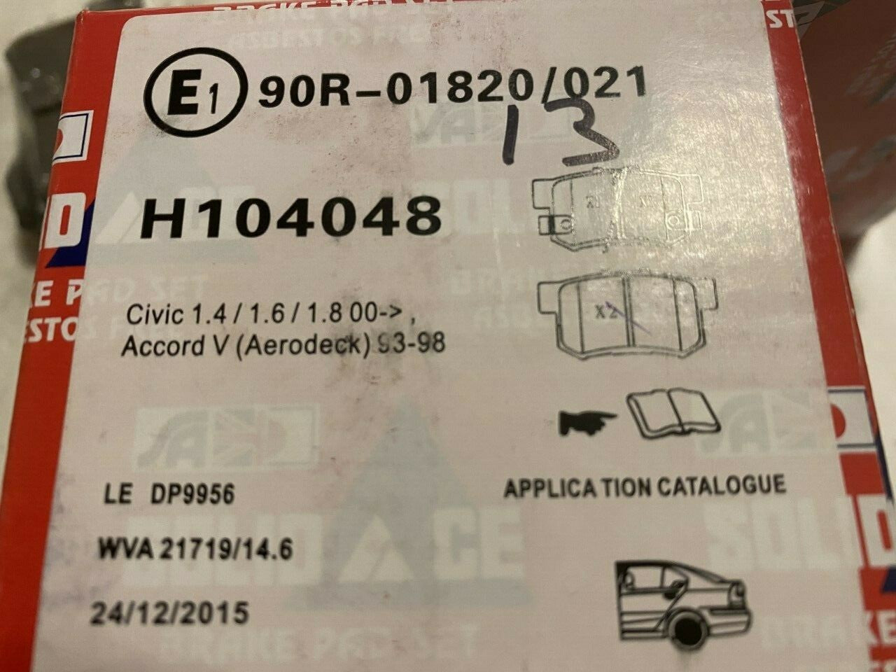 Solid Auto H104048 Rear Brake Pad Set