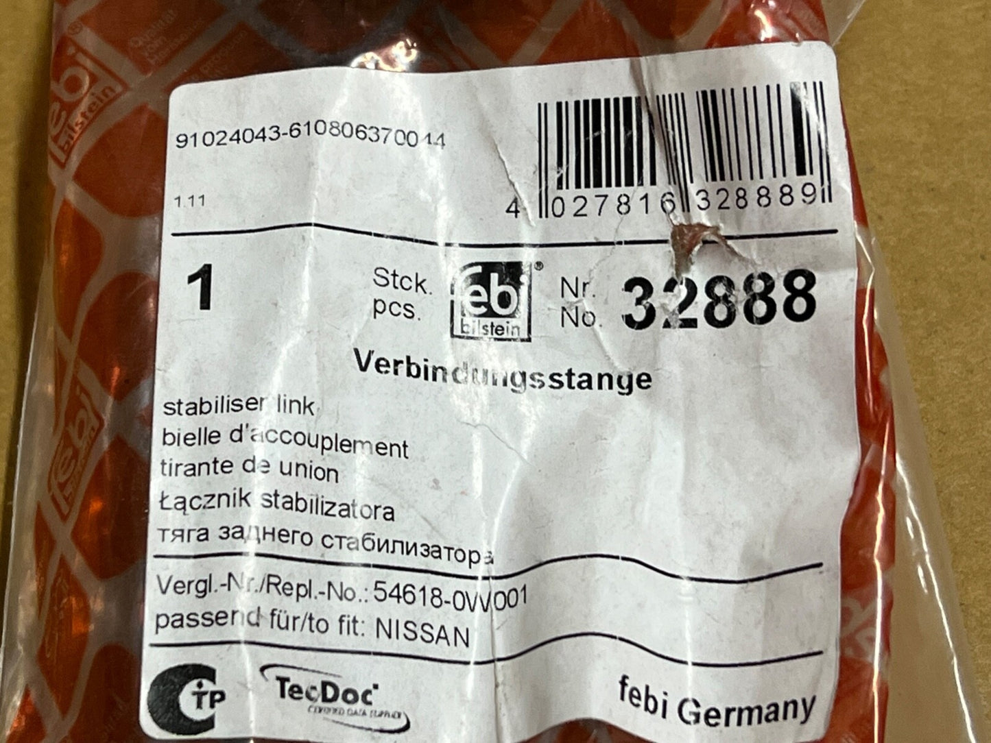 Febi 32888 Front Drop Link fits Terrano II Pathfinder R5