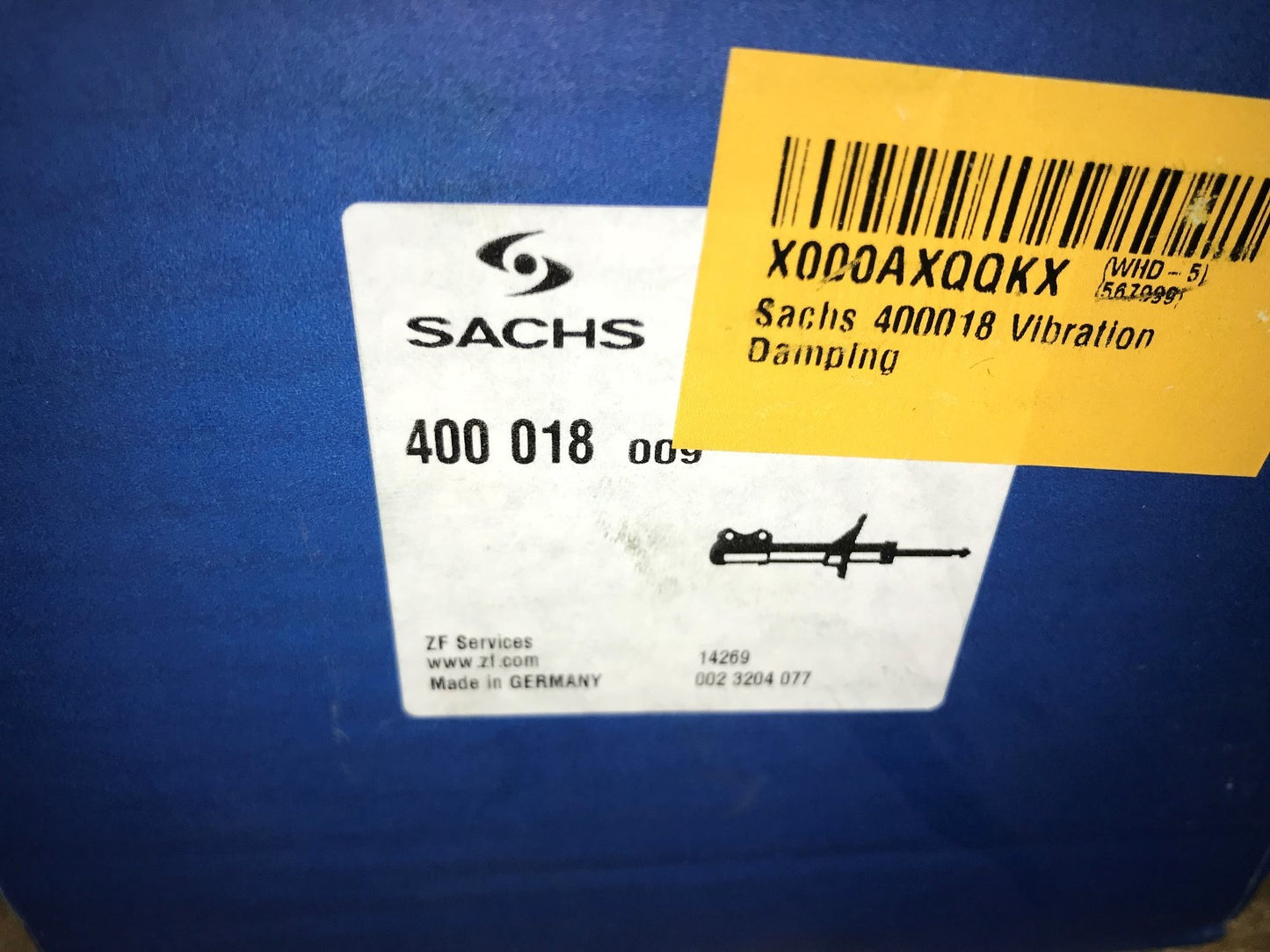 Shock Absorber VW Touran 2003-2010 Sachs 400018