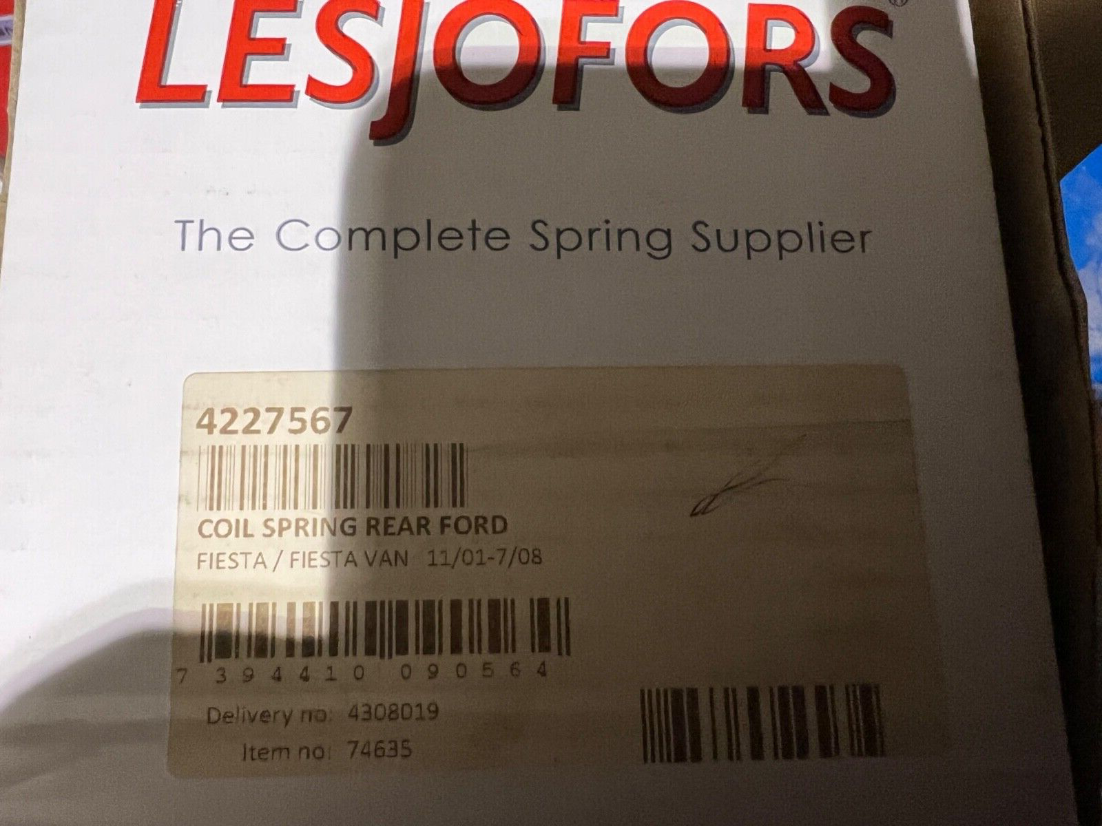 Rear Coil Spring fits Ford Fiesta MK5 MK6 Lesjofors 4227567