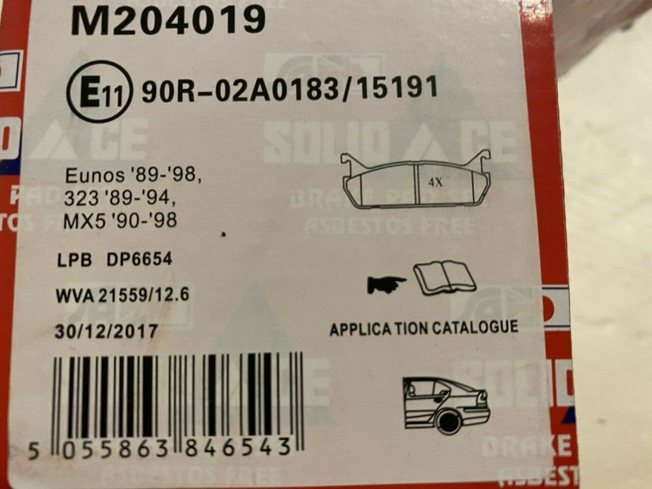 Solid Auto M204019 Rear Brake Pad Set