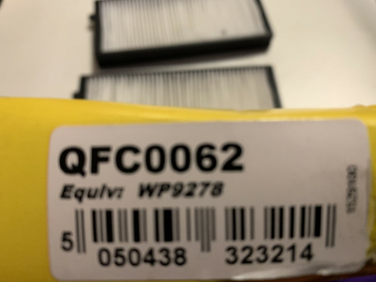 TJ Filters QFC0062 Cabin Pollen Filter