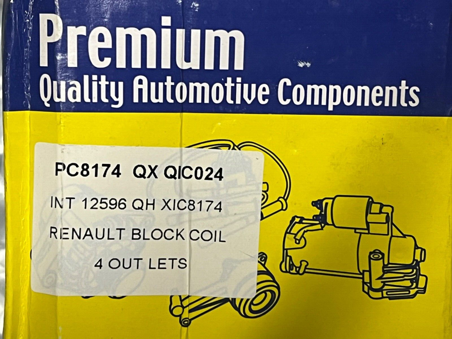 PC8174 QIC024 12596 Ignition Coil fits Renault Nissan