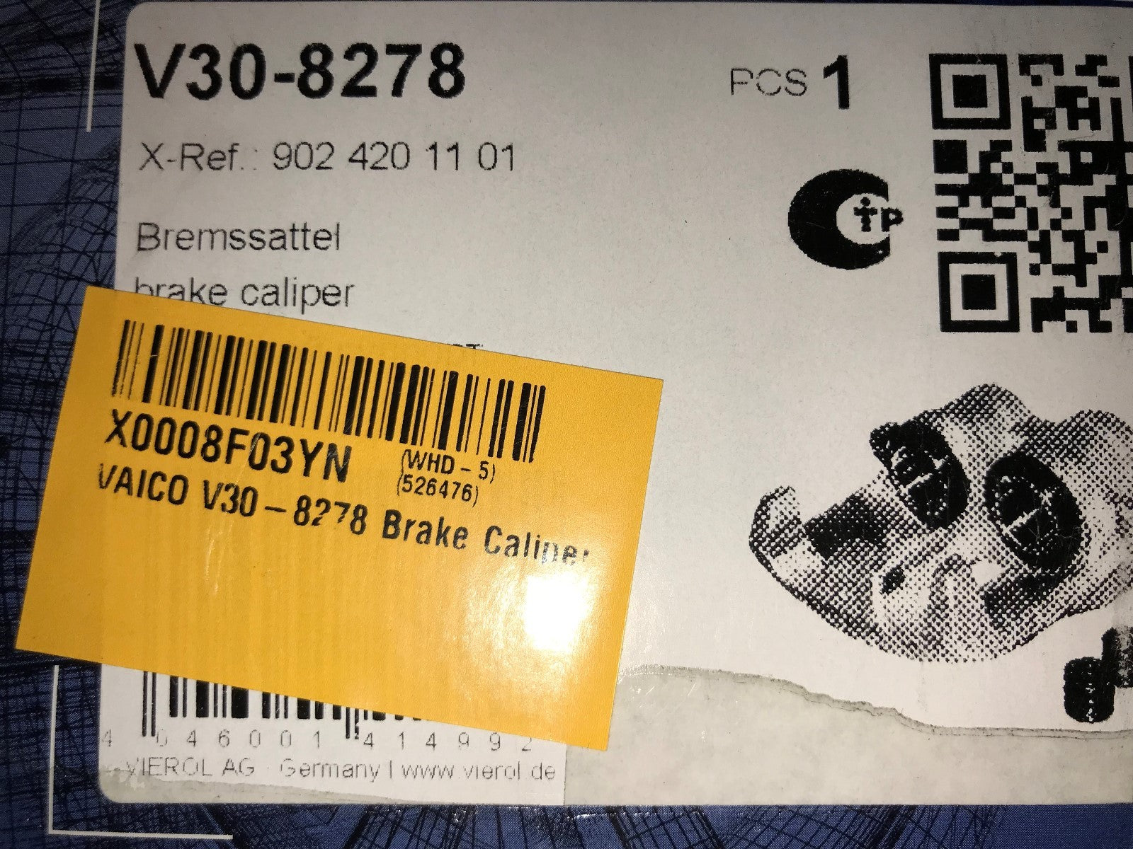 Rear Near Side LH Brake Caliper Mercedes Sprinter 1996-2006 V30-8278 9024201101