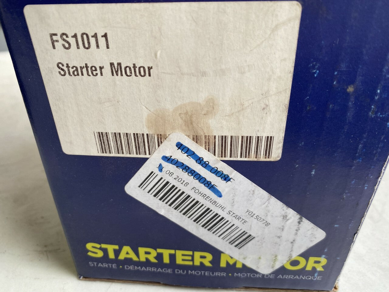 Fohrenbuhl FS1011 Starter Motor fits Saab Vauxhall