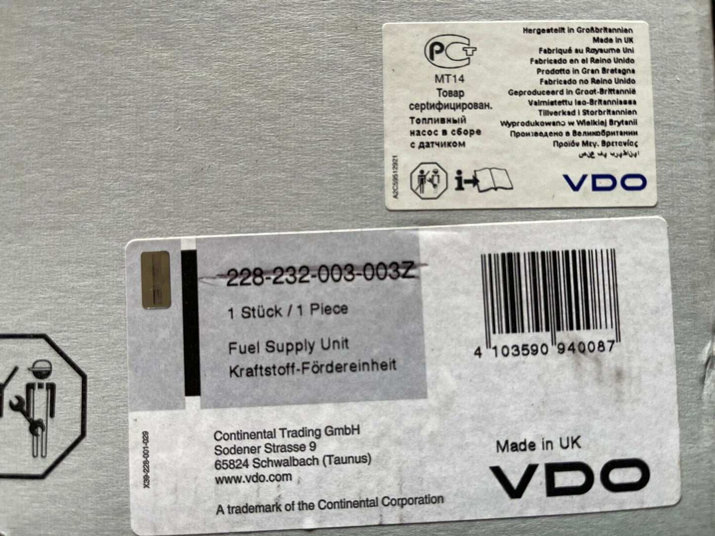 VDO 228-232-003-003Z Fuel Feed Unit Fuel Tank Sender fits Land Rover