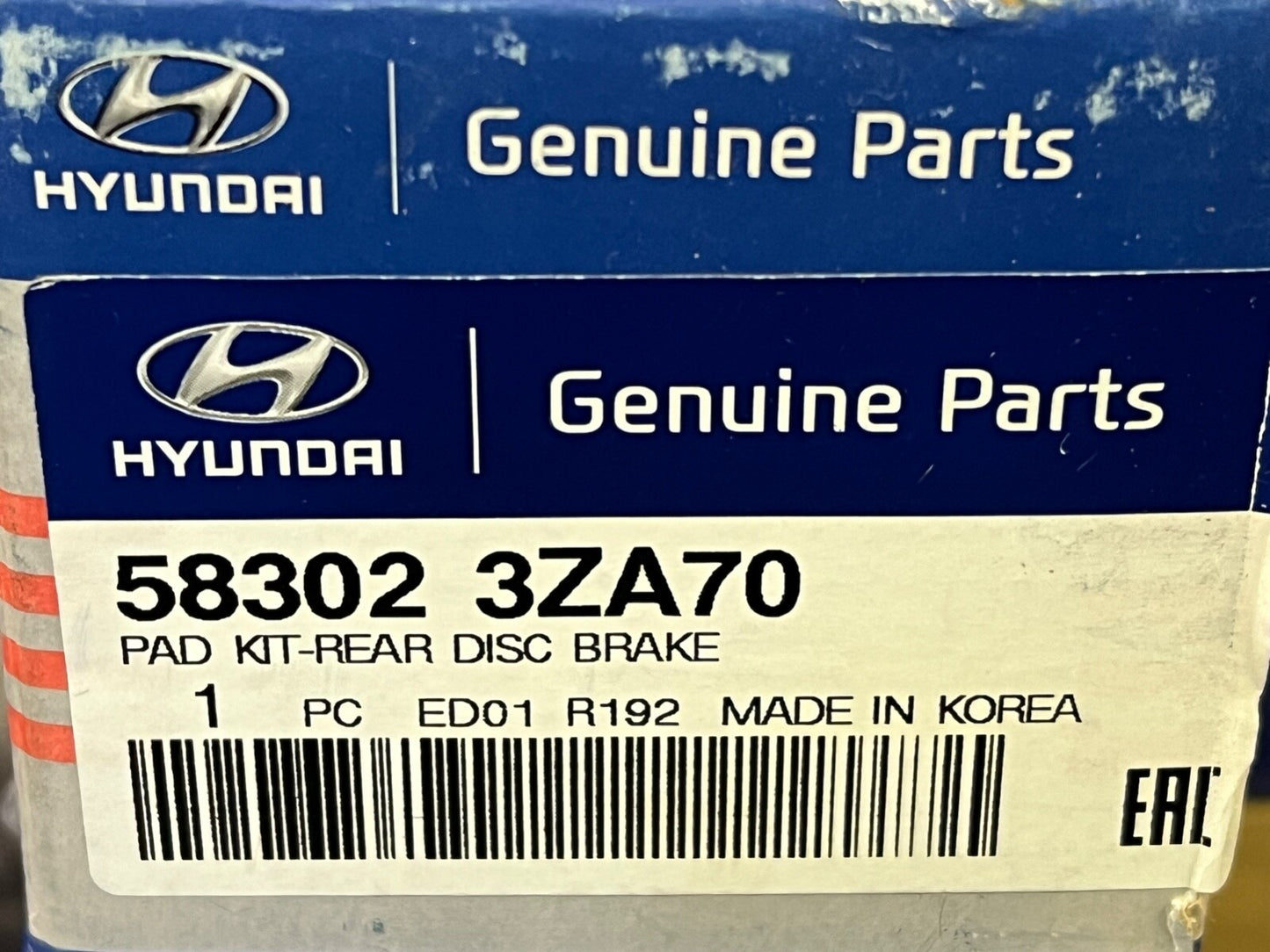Genuine Hyundai 583023ZA70 Rear Brake Pads fit i10 i20 i30 i40 Ioniq Kona & Kia