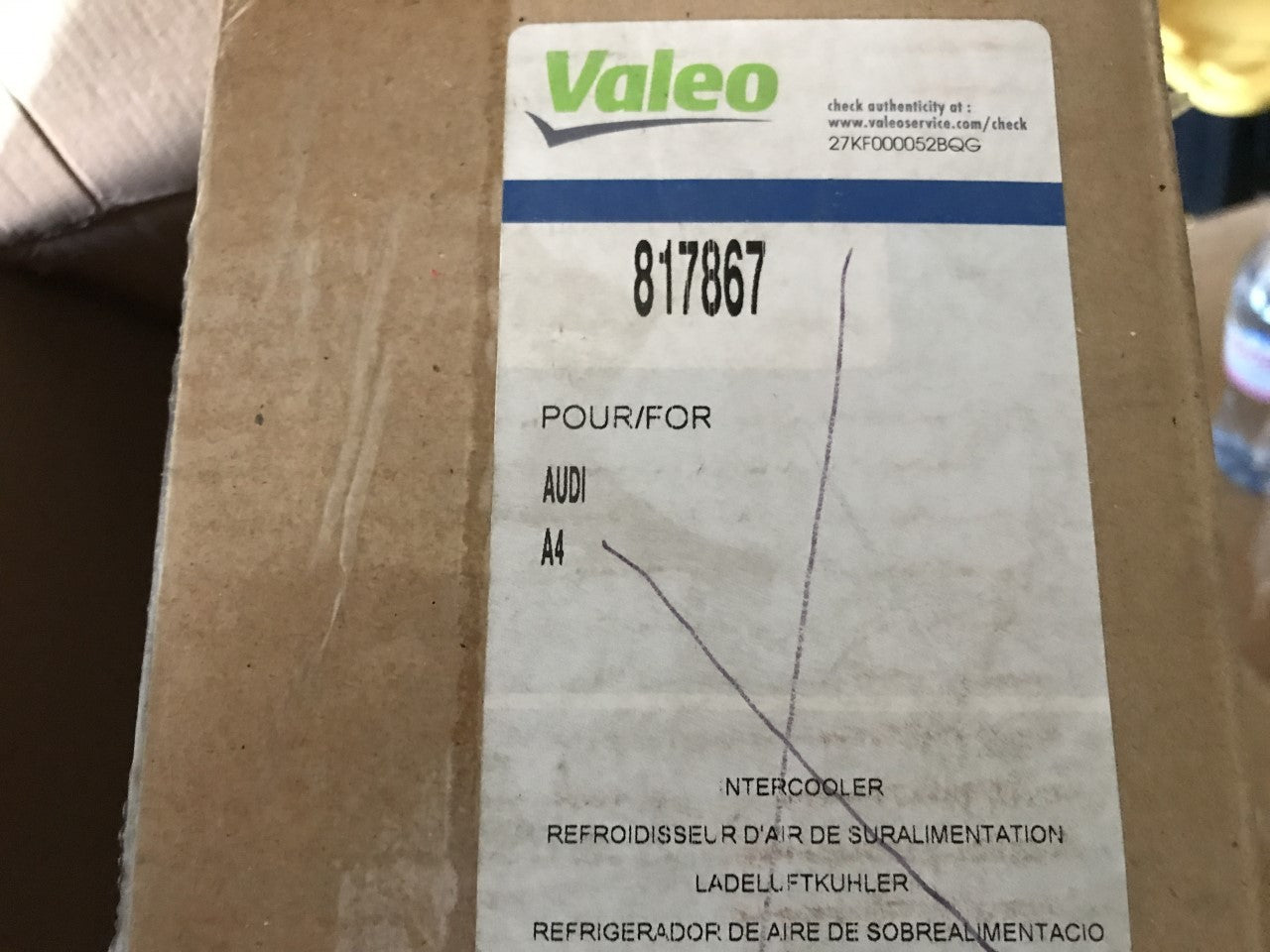 Intercooler Audi A4 00-08 Seat Exeo Valeo 817867 Nissans 967091 New