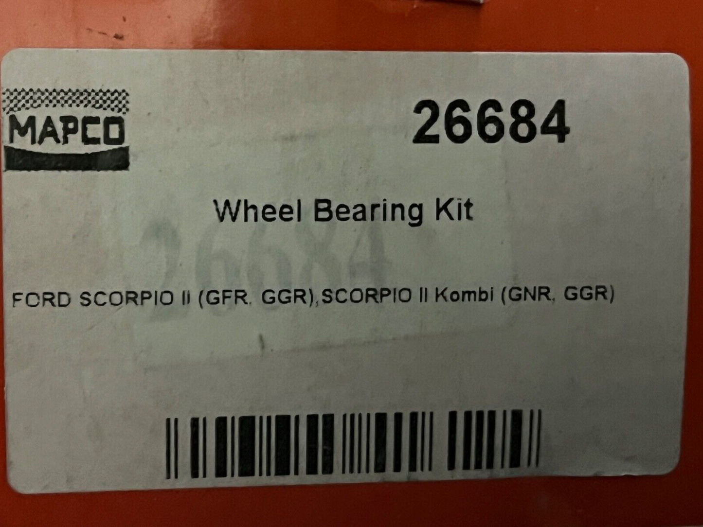 Mapco 26684 Wheel Bearing Kit fits Ford Scorpio II