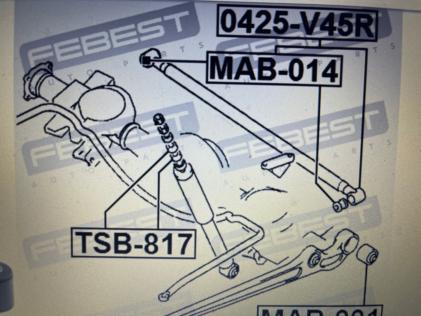 MB584021 Rear Control Arm fits Mitsubishi Shogun 86-00 Hyundai Galloper 91-03
