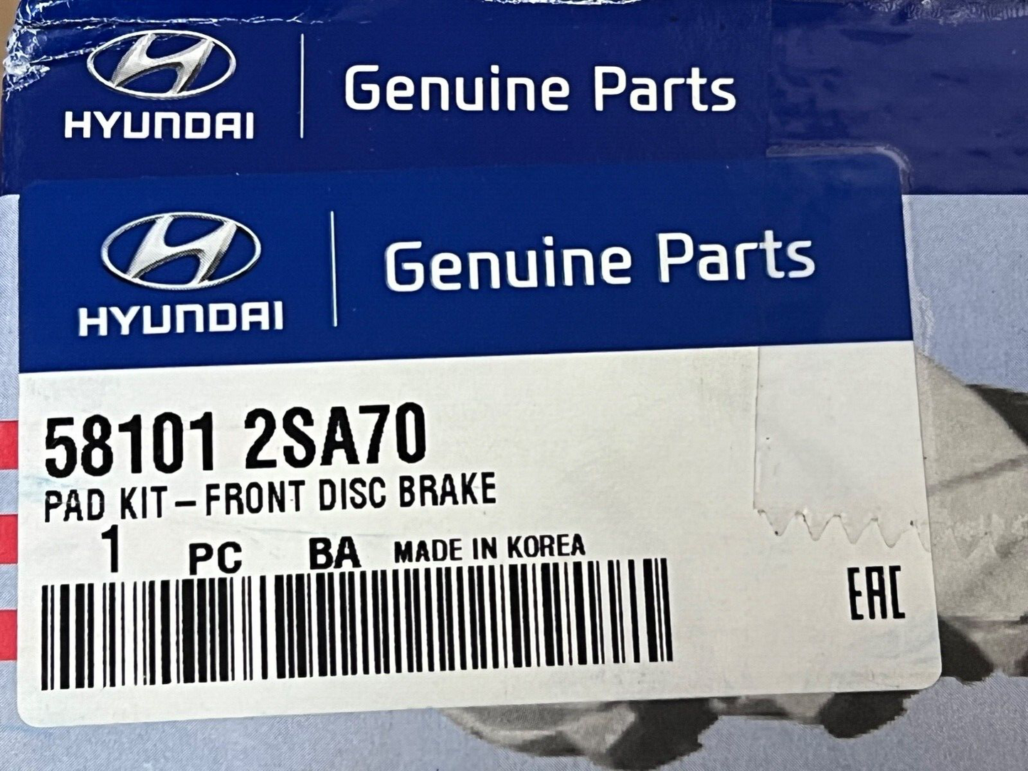 Genuine Hyundai 581012SA70 Front Brake Pad fit ix35 i40 Sonata Tucson Kia Optima