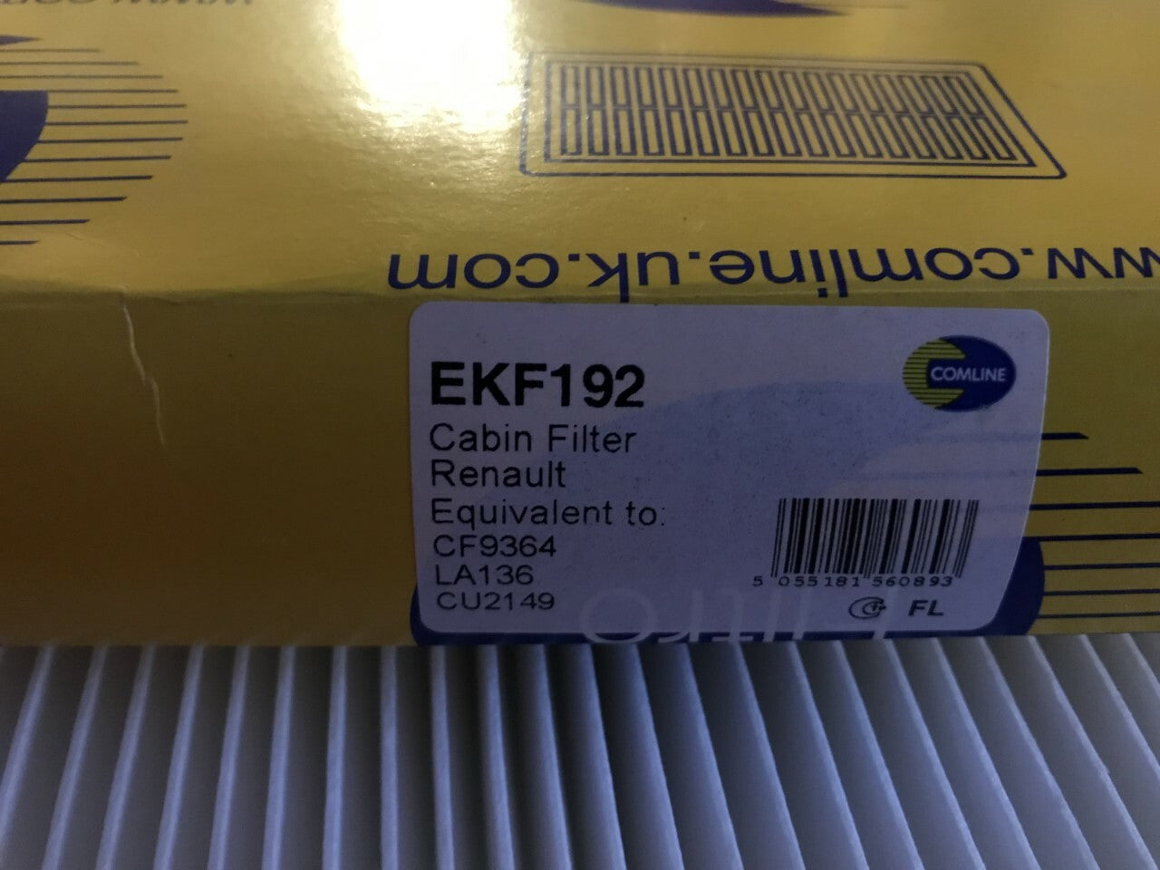 Renault Laguna Laguna Sport Vel Satis Comline EKF192 Cabin Pollen Filter