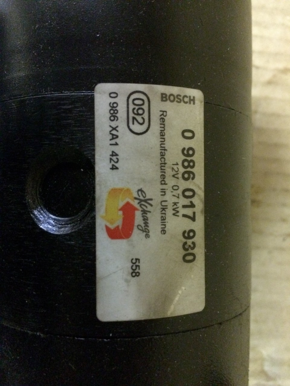 Starter Motor Citroen Berlingo C3 Saxo Peugeot 106 206 307 Partner 0986017930