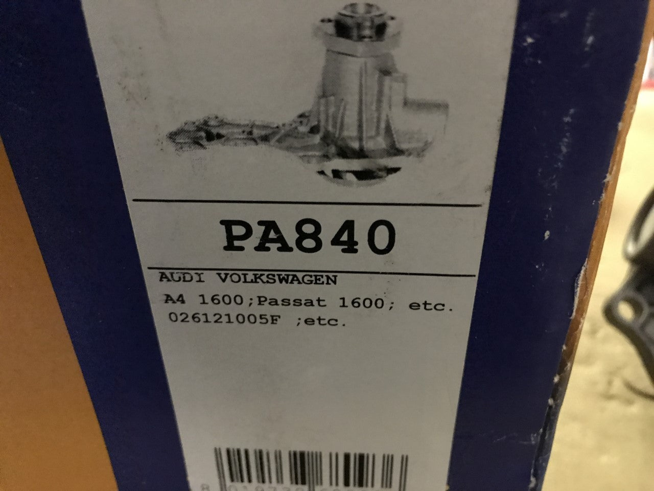 Water Pump with Gasket Audi A4 94-01 A6 95-05 Cabriolet VW Passat 96-00 PA840