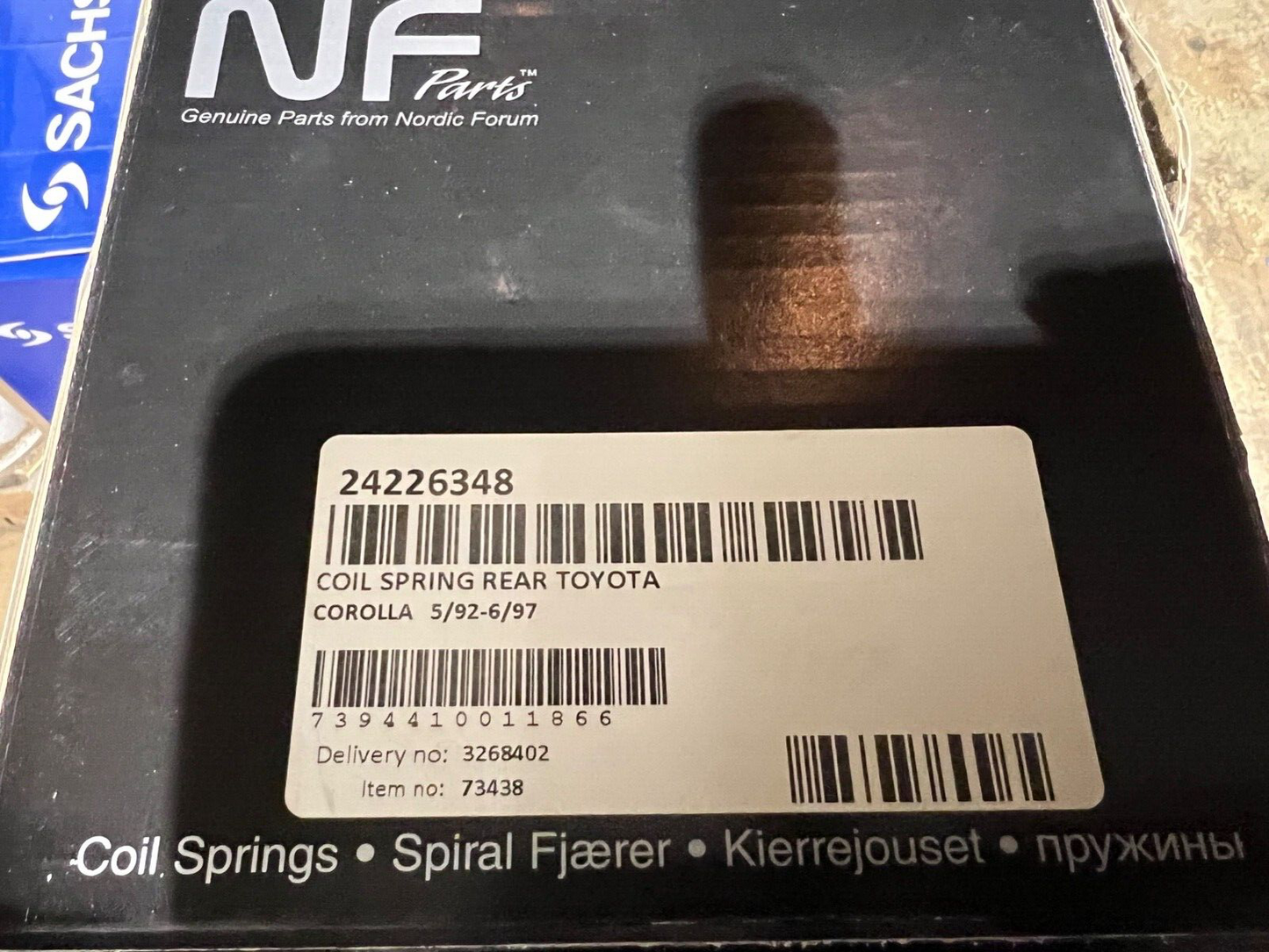 NF 24226348 Rear Coil Spring fits Toyota Corolla