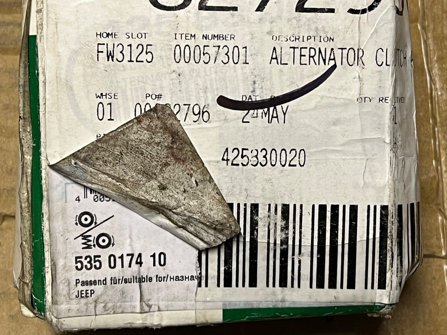 INA Alternator Freewheel Clutch - Part No - 535017410