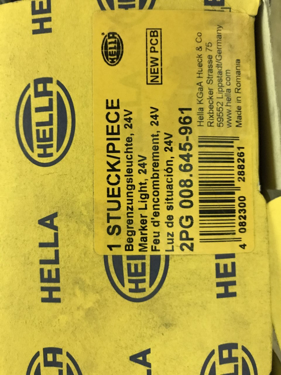 24v Marker Light LED Light / Lamp Hella 2PG 008 645-961 NEW