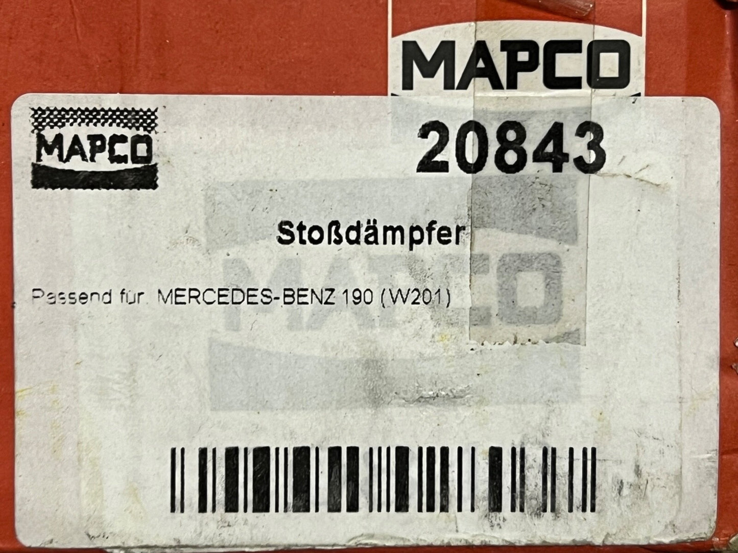 20843 Mapco Rear Shock Absorber fits Mercedes 190 (W201)