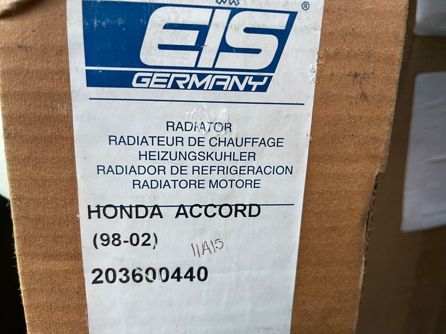 EIS 203600440 Radiator fits Honda Accord 1998-2002