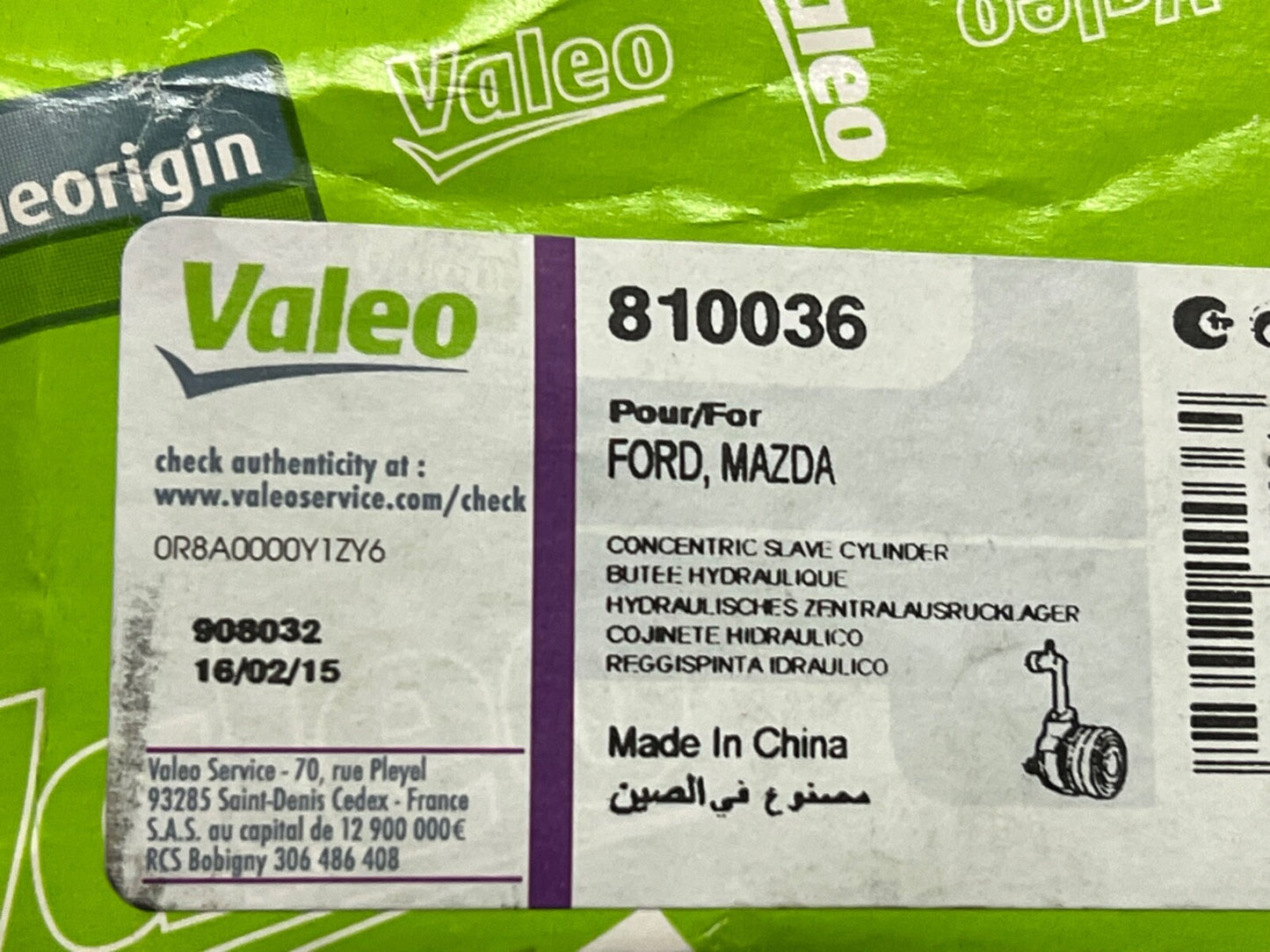 Valeo 810036 Concentric Clutch Slave Cylinder fits Ford Fiesta KA Fusion Mazda 2