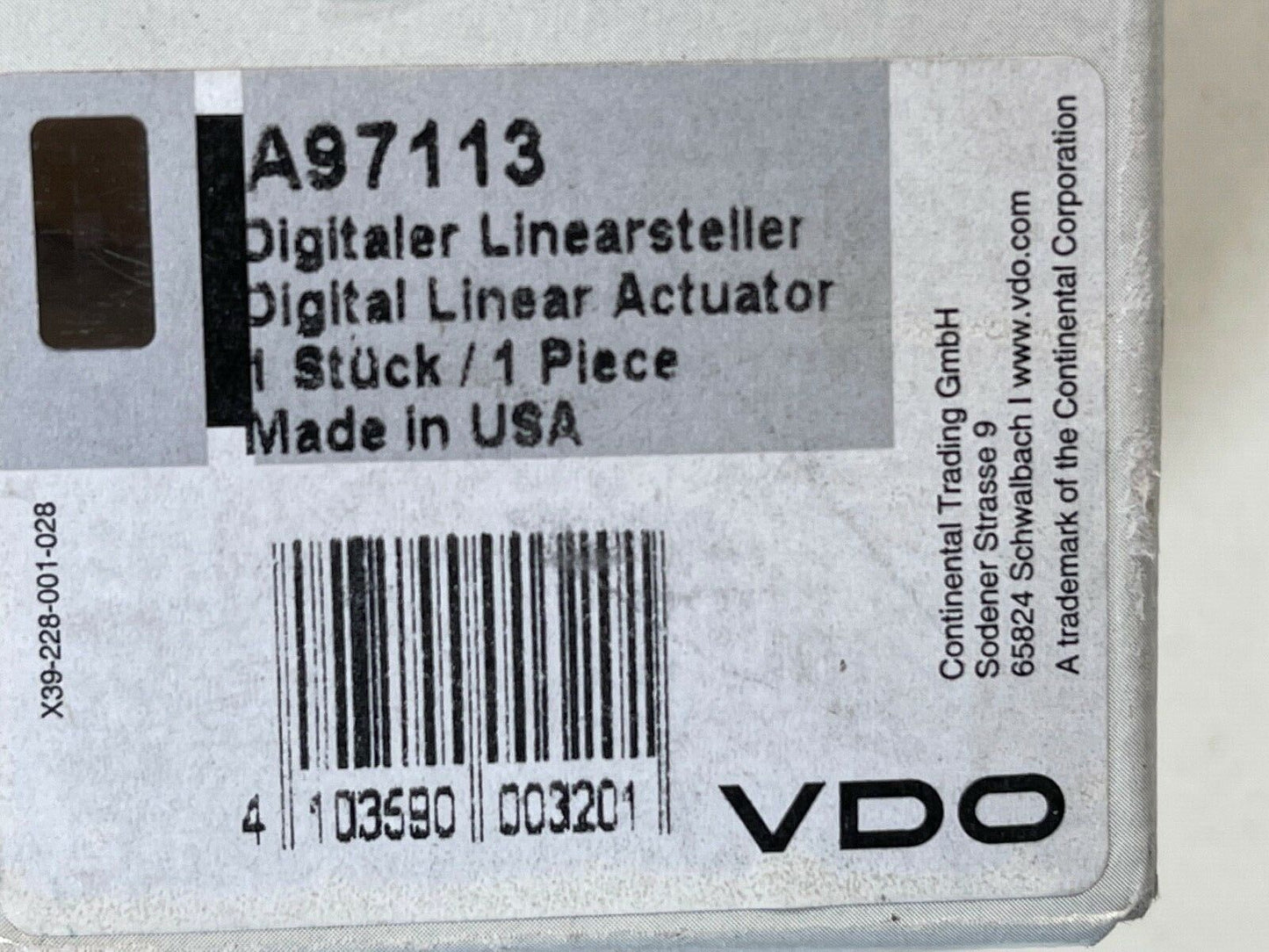 VDO A97113 Idler Control Valve fits Peugeot