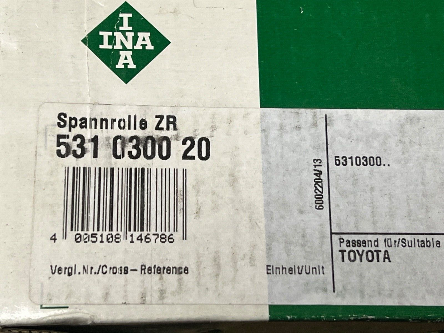 INA Timing Belt Tensioner Pulley - Width: 30.5mm - 531 0300 20 - fits Toyota